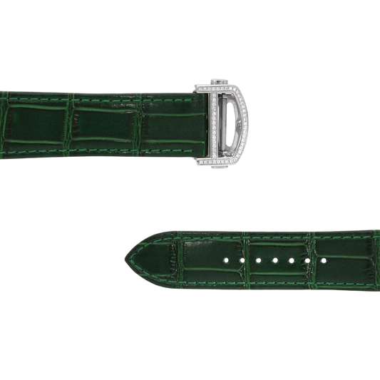 Cartier Santos 40mm 5ct FULL CUSTOM PAVE DIAMONDS AUTOMATIC GREEN