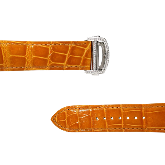 Cartier Santos 40mm 5ct FULL CUSTOM PAVE DIAMONDS AUTOMATIC ORANGE