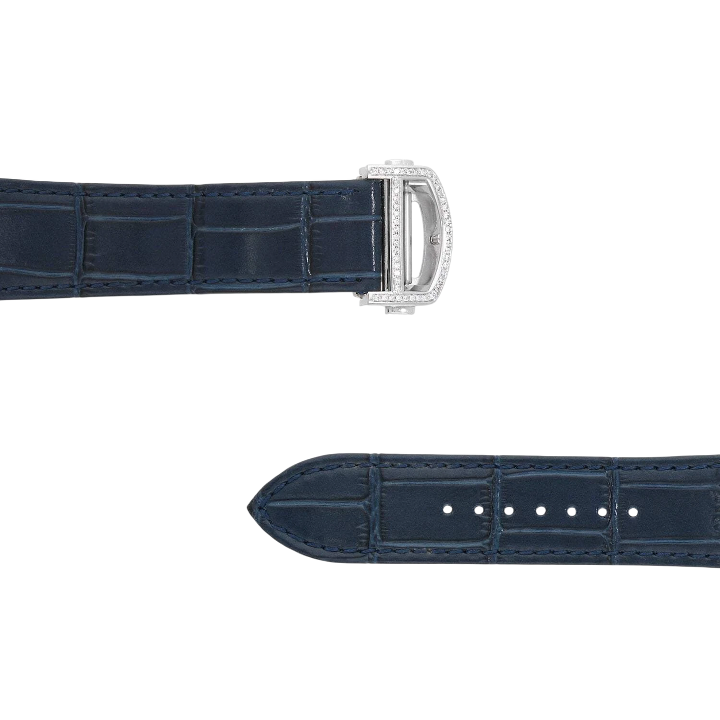 Cartier Santos 40mm 5ct FULL CUSTOM PAVE DIAMONDS AUTOMATIC NAVY