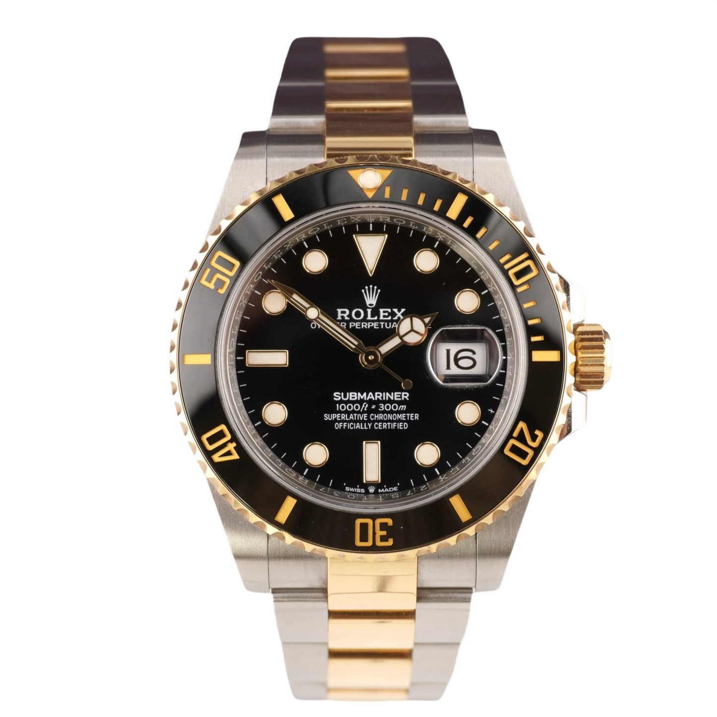 Rolex 41mm Submariner Date 18k Yellow Gold & Steel Black Oyster Watch 126613LN