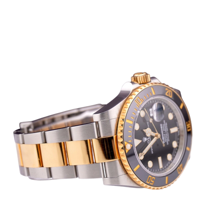 Rolex 41mm Submariner Date 18k Yellow Gold & Steel Black Oyster Watch 126613LN