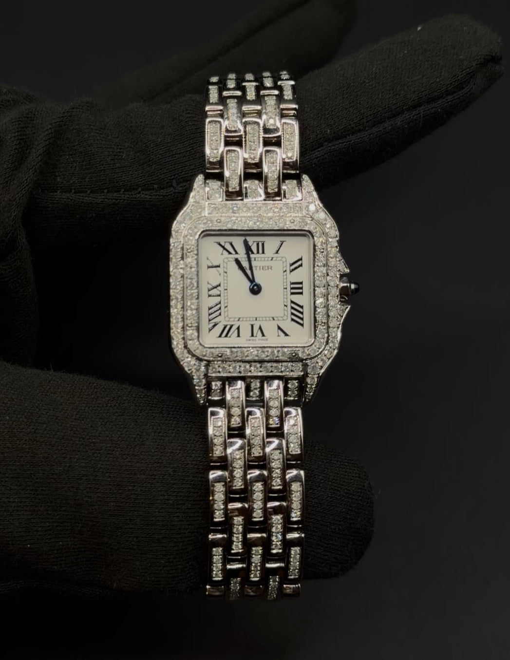 Cartier Panthere Medium FULL CUSTOM DIAMONDS QUARTZ