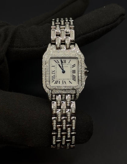 Cartier Panthere Medium FULL CUSTOM DIAMONDS QUARTZ