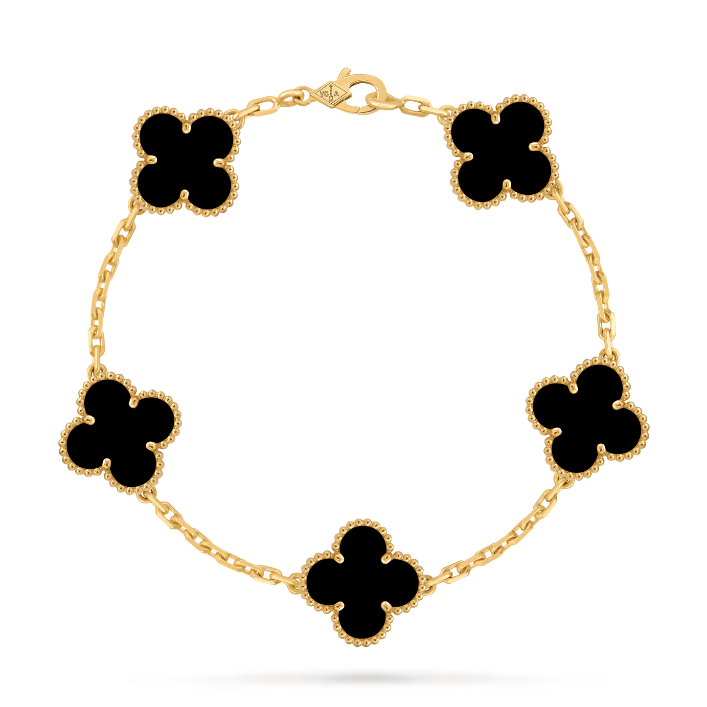 18K 5 Motif Clover Bracelet (ONYX)