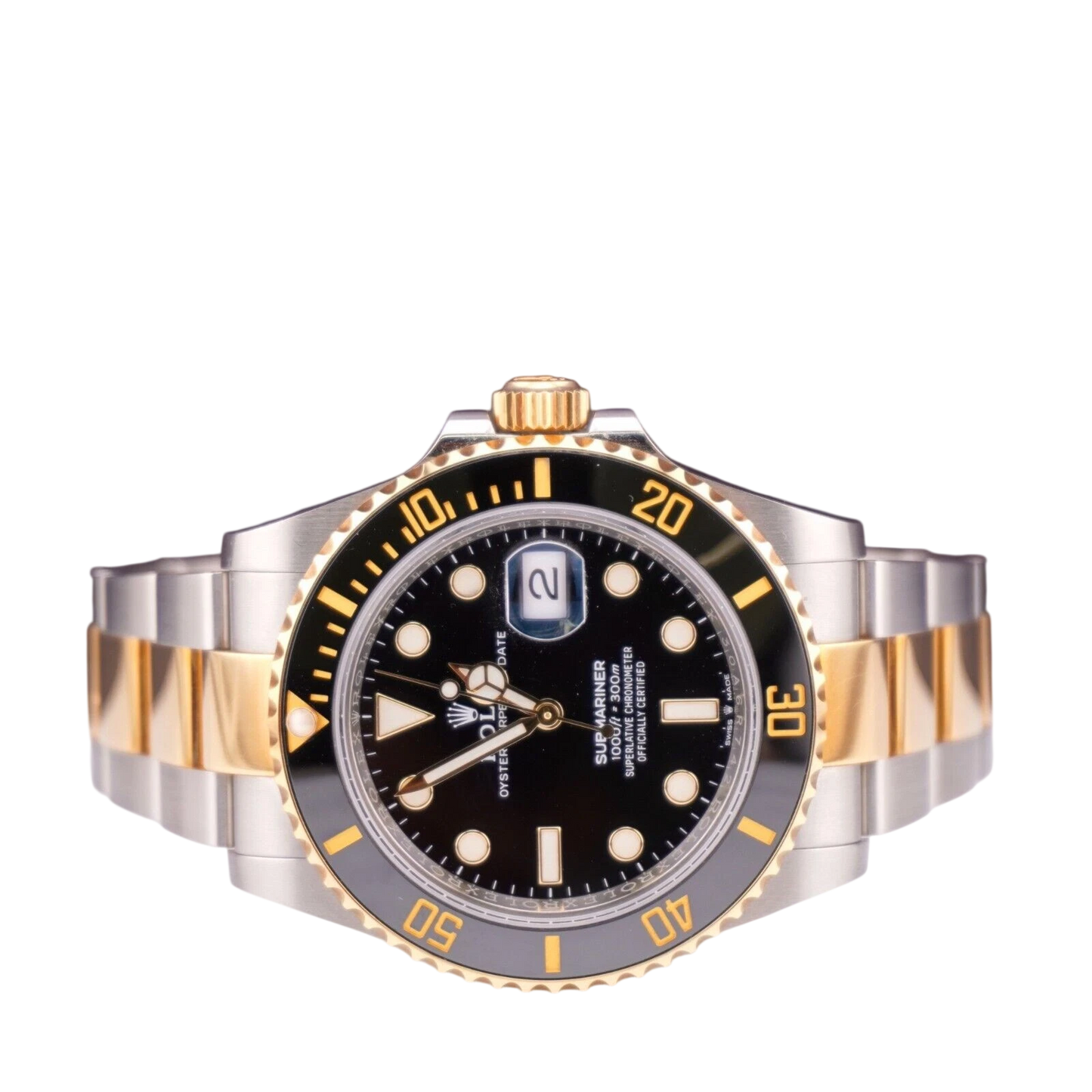 Rolex 41mm Submariner Date 18k Yellow Gold & Steel Black Oyster Watch 126613LN