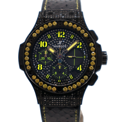 Hublot Big Bang 41mm Black Fluo Yellow Diamonds Ceramic Automatic