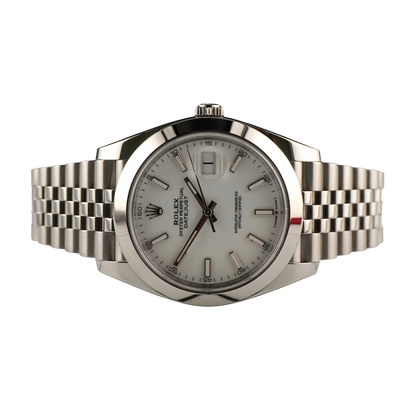 Rolex Datejust 41mm Steel White Dial Jubilee 126300