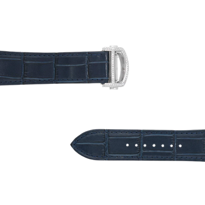 Cartier Santos 40mm 5ct FULL CUSTOM PAVE DIAMONDS AUTOMATIC NAVY